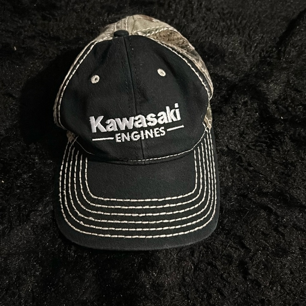 Unisex Kawasaki Engines baseball cap.